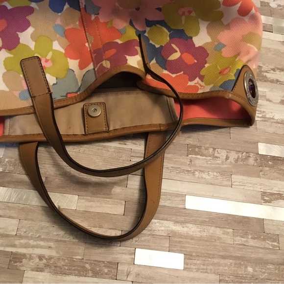 Coach Multi Color Floral Handbag - Picture 8 of 8